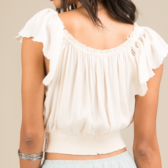 ❌CLOSEOUT SALE❌ ASTR crochet off the shoulder top - Picture 4 of 8